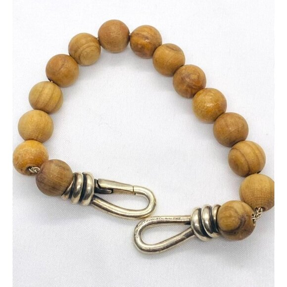 SOLD! Tiffany & Co Paloma Picasso 925 Wood Ball Bracelet Rare - Picture 6 of 7